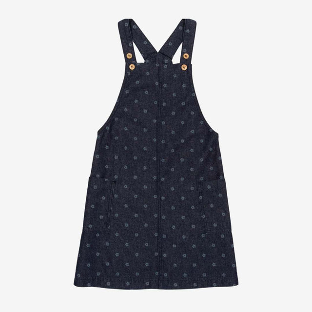Flower dot denim pinafore 