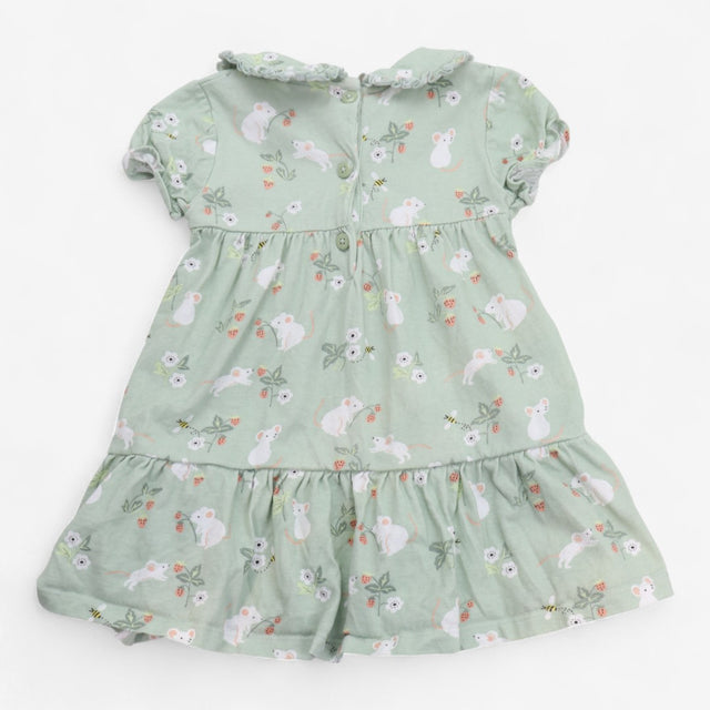Green Field Mouse Jersey Dress