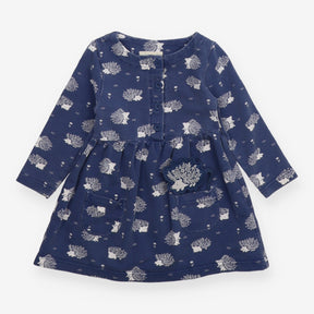 Dress long sleeved navy hedgehog