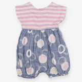 Purple Striped and Checkered Romper