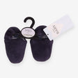 Pram shoes navy velour stripe lining