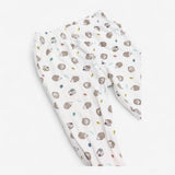 Cream Hedgehog Footed Leggings