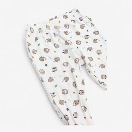 Cream Hedgehog Footed Leggings