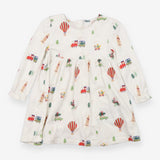 White dress with Christmas scene