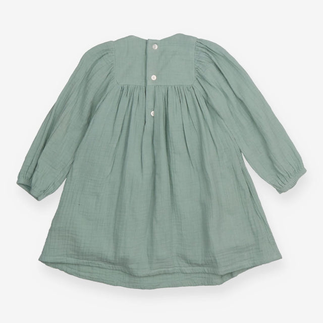 Sage Green Dress with Waffles 