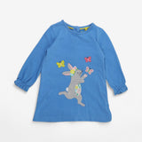 Blue Bunny Playing with Butterfly Tunic