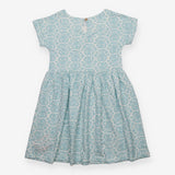 Dress white blue flowers SS jersey