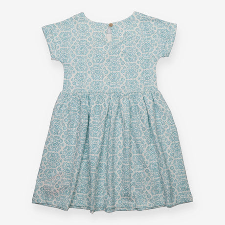 Dress white blue flowers SS jersey