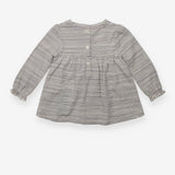 Striped smock top with bunnies