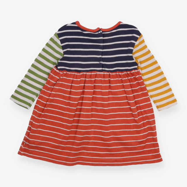 Dress LS jersey striped different colours