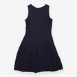 Dress Navy Blue Sleeveless Viscose Minimalist Work