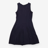Dress Navy Blue Sleeveless Viscose Minimalist Work