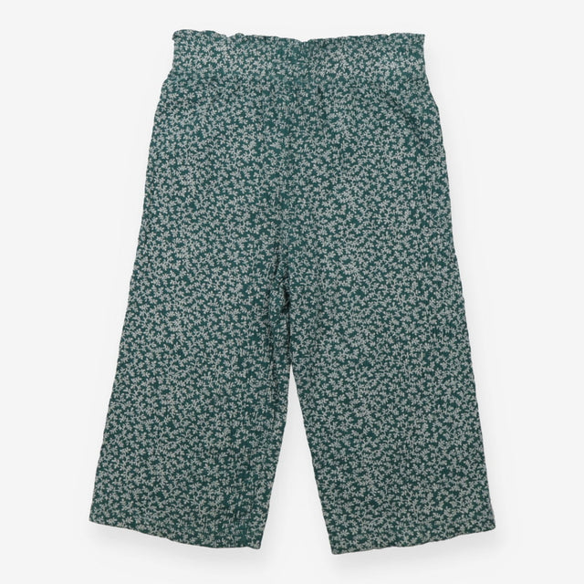 Green Floral Baggy Trousers