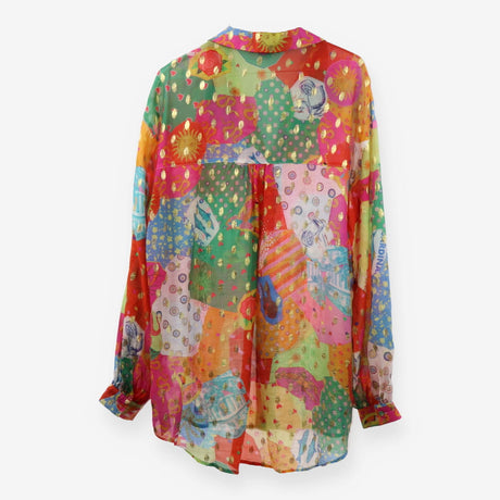 Bizarre Oversized Shirt Abstract Print