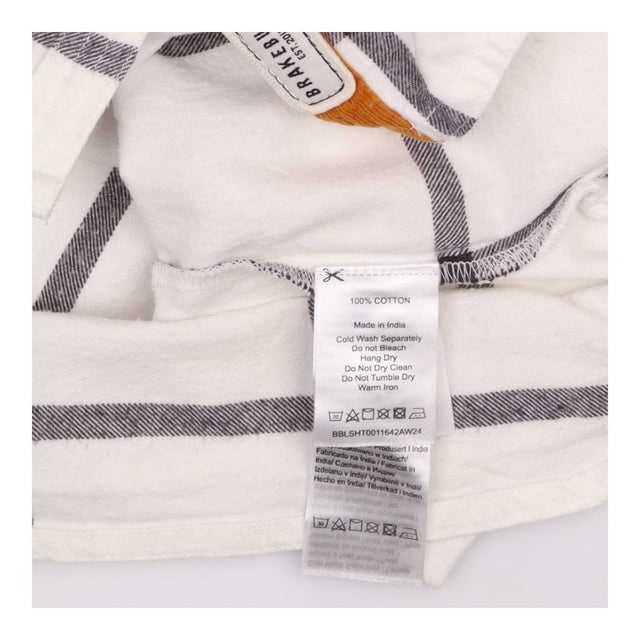 Check Shirt Cream Charcoal Long Sleeve Utility
