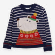 Sweater Navy Striped Knit Polar Bear in Hat