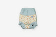 Cream and blue leaf swim nappy