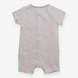 Romper Grey Stripe with Kitten Pocket