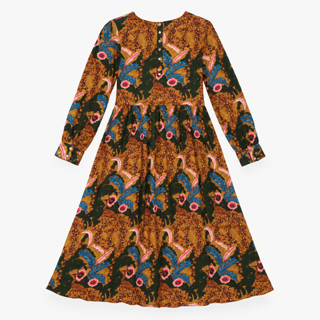 Dress Green Multi Floral Paisley Printed Long Slee