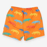Swim shorts with Nappy -Orange Crocodiles