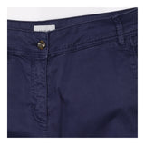 Dark Navy Blue 97% Cotton Stretch Chino High Waist