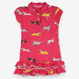 Pink polo dress with horses
