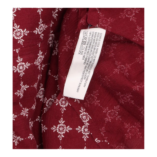 Floral Print Sleeveless Top Firebrick Red