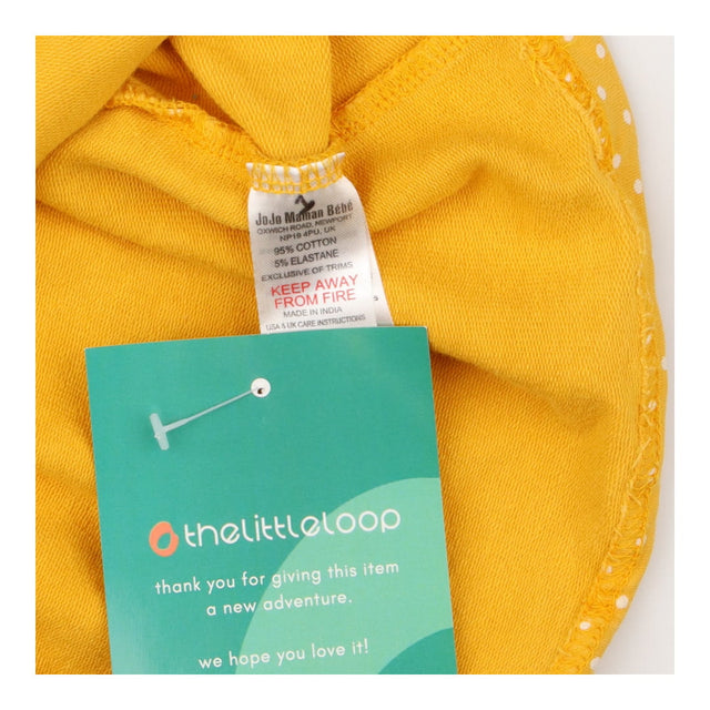 Dress Jersey Yellow with White Spots and Buttons