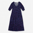 Maxi Dress Leopard Print Tiered Blue Pink