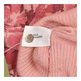 Floral Silk Blend Button Front Cardigan