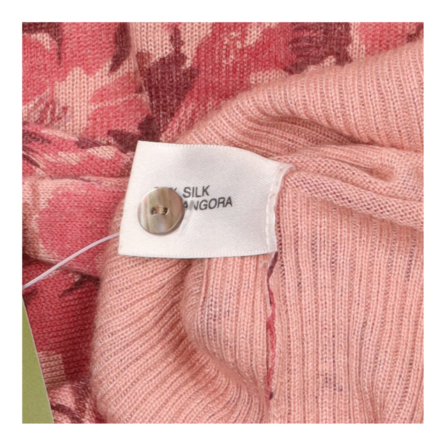 Floral Silk Blend Button Front Cardigan