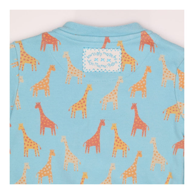 Blue Giraffes Sleepsuit