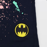 T-Shirt Long Sleeved Navy Batman Splatter