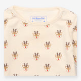Bodysuit cream reindeers LS