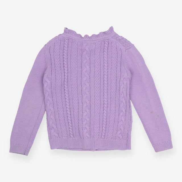 Cardigan Cable Knit Purple