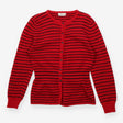Bright red and Charcoal Striped Lambswool Blend C