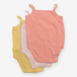 Bodysuit vest pink yellow 3 pack