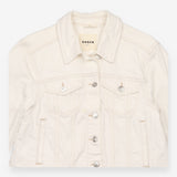 Ivory Rigid Cotton Denim Trucker Jacket