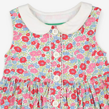 Floral dress with collar and buttons