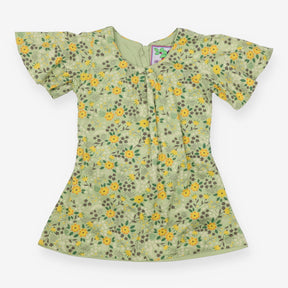 Dress green yellow flowers Blueberry London