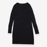 Black Cable Knit Maternity Nursing Midi Dress