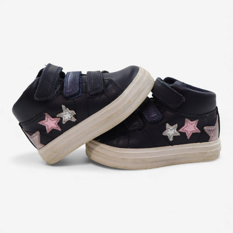 Trainer boots navy velcro stars