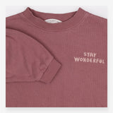 Sweatshirt dusty pink ''STAY WONDERFUL''