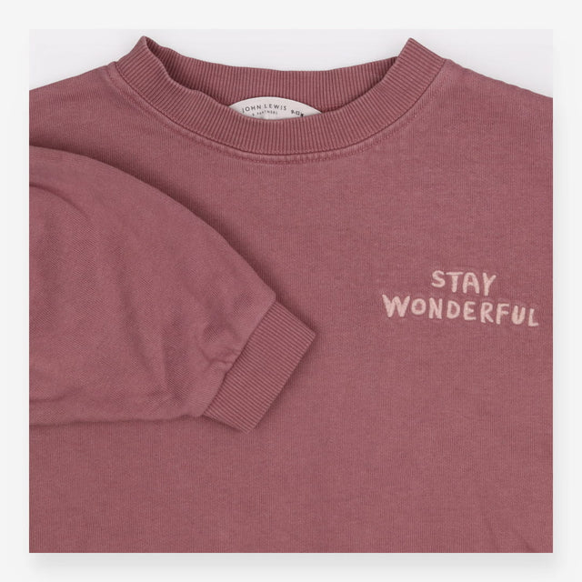 Sweatshirt dusty pink ''STAY WONDERFUL''