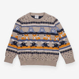 Knitted jumper fairisle animals