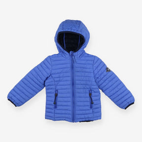 Coat puffer blue hooded