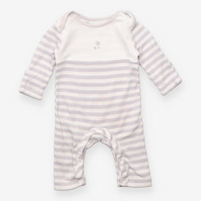 Sleepsuit grey white footless stars