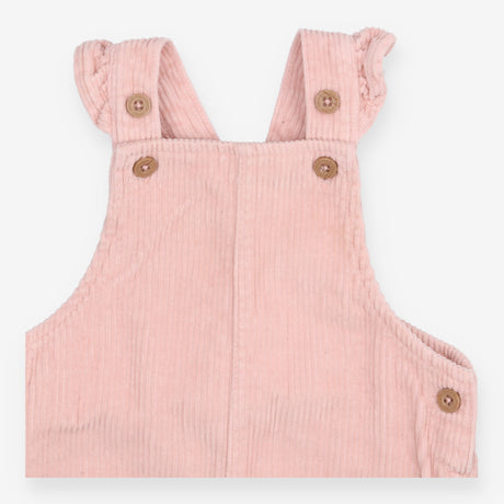 Dungarees Cord Pink with Ruffle Straps
