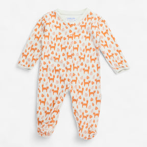 Sleepsuit white foxes and trees