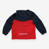 Packable Raincoat Navy and Red  